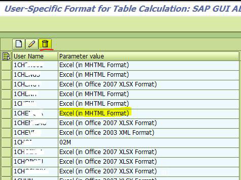 SAP表格导出功能以及如何删除恢复默认选定格式 图5